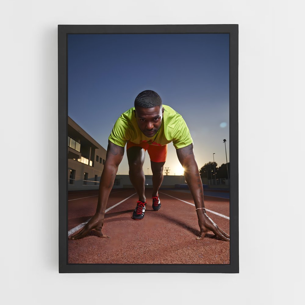 Poster Sprint Électrique – affiche Athlétisme (vue 2)